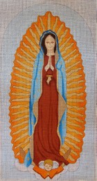 FO] Virgin of Guadalupe made by my aunt. Taken from a cross stitch